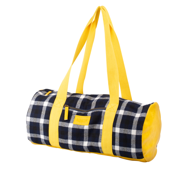 Sac tricot motif tartan