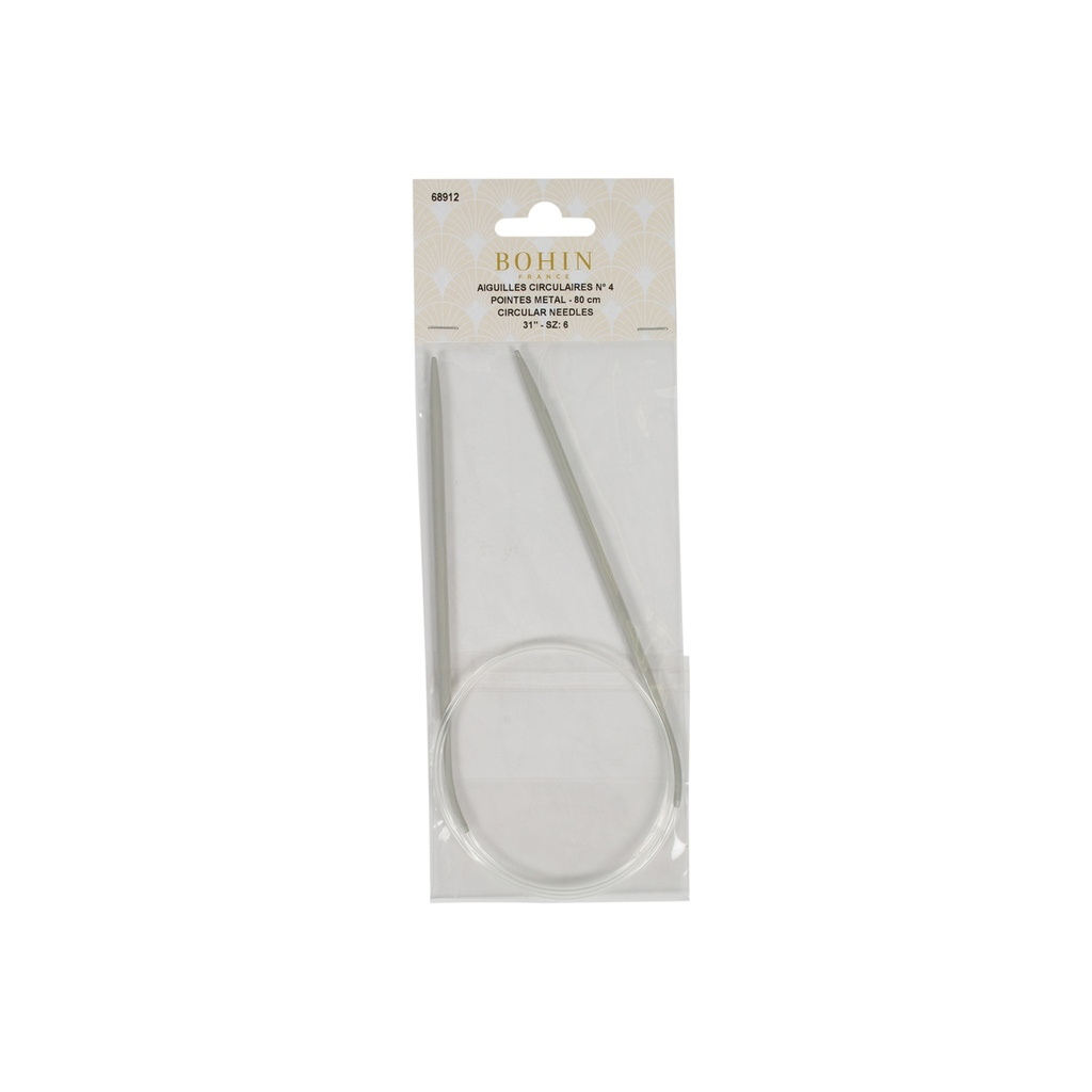 Aiguilles tricot circulaires en aluminium - BCI 80 cm