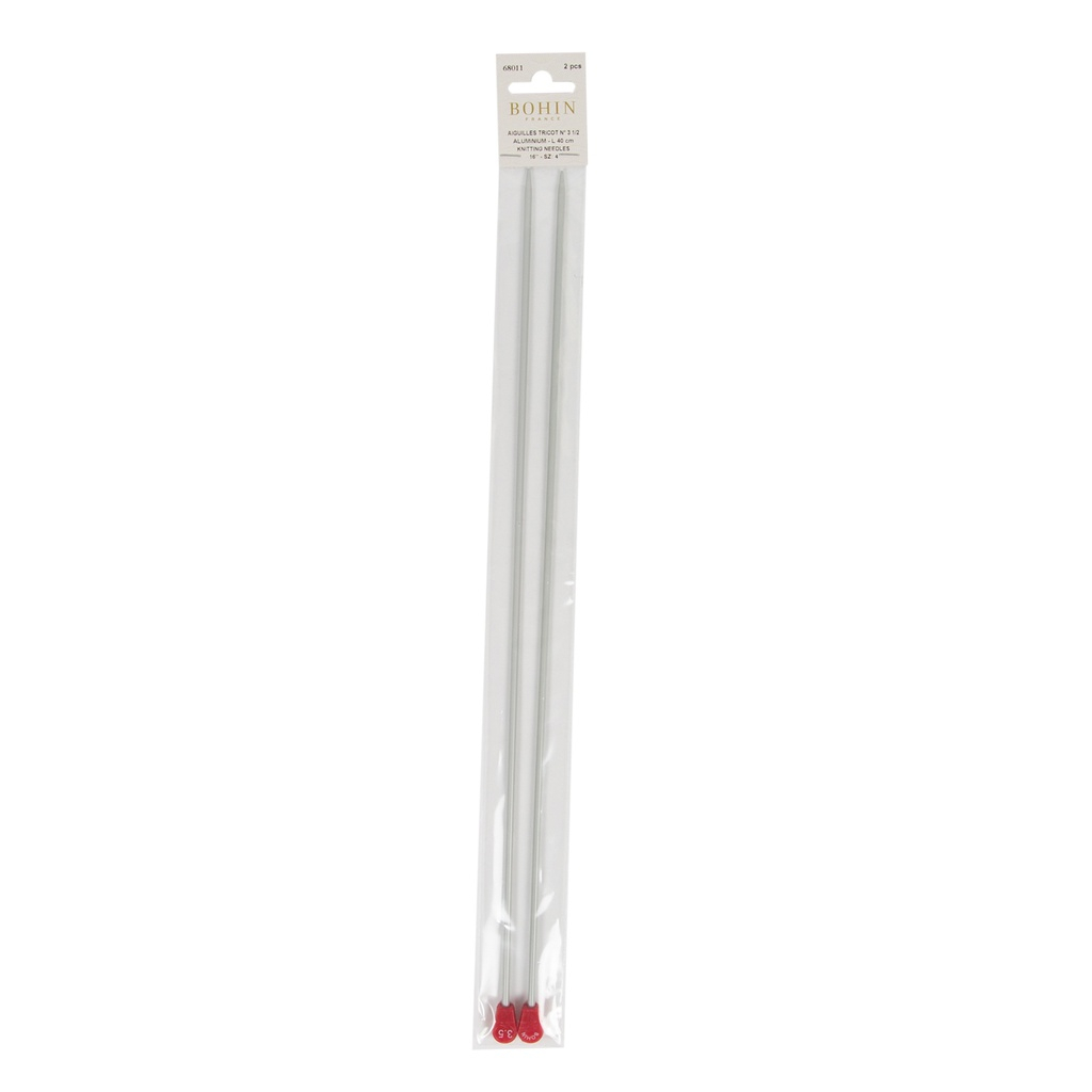 Aiguilles à tricoter en aluminium - BG40 40 cm
