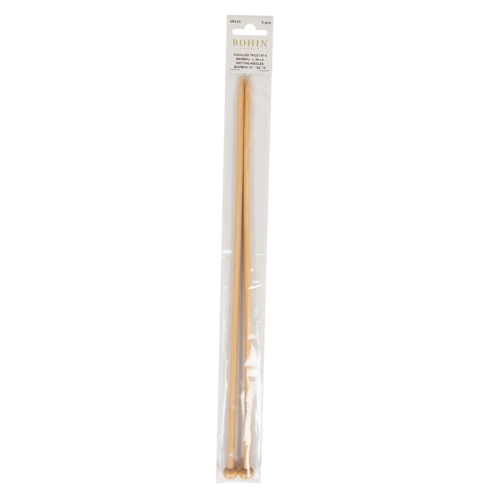 Aiguille à tricoter en bambou - 35 cm