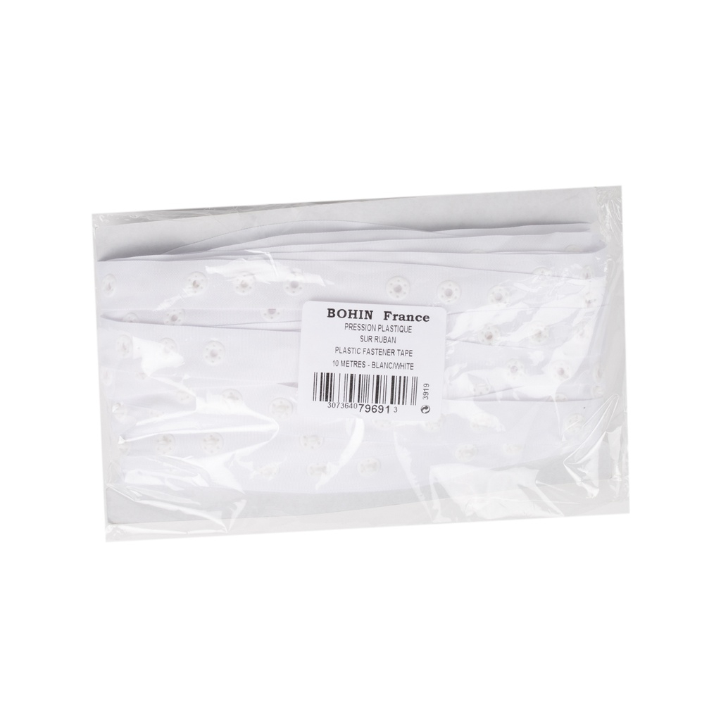 Boutons pression en plastique sur ruban