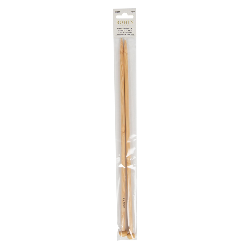 Aiguille à tricoter en bambou - 35 cm