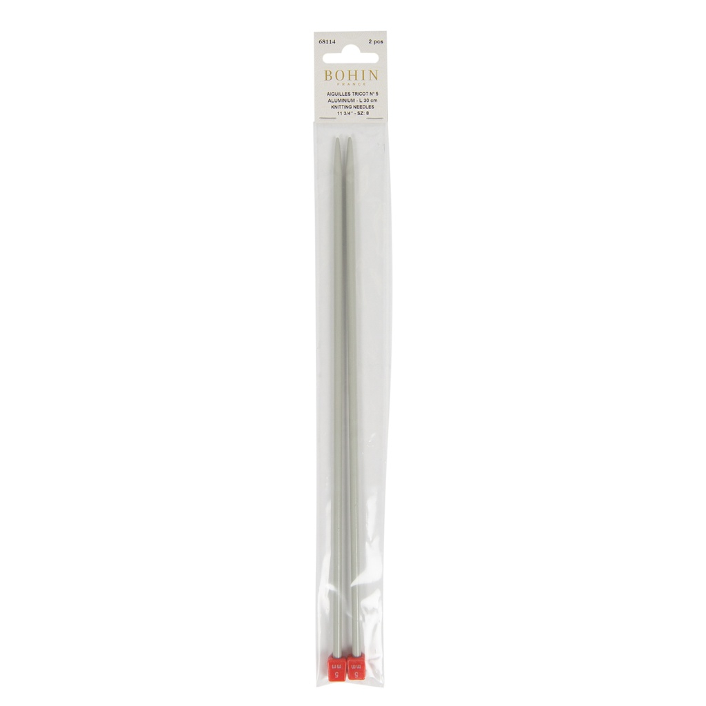 Aiguilles à tricoter en aluminium - BG30 30 cm