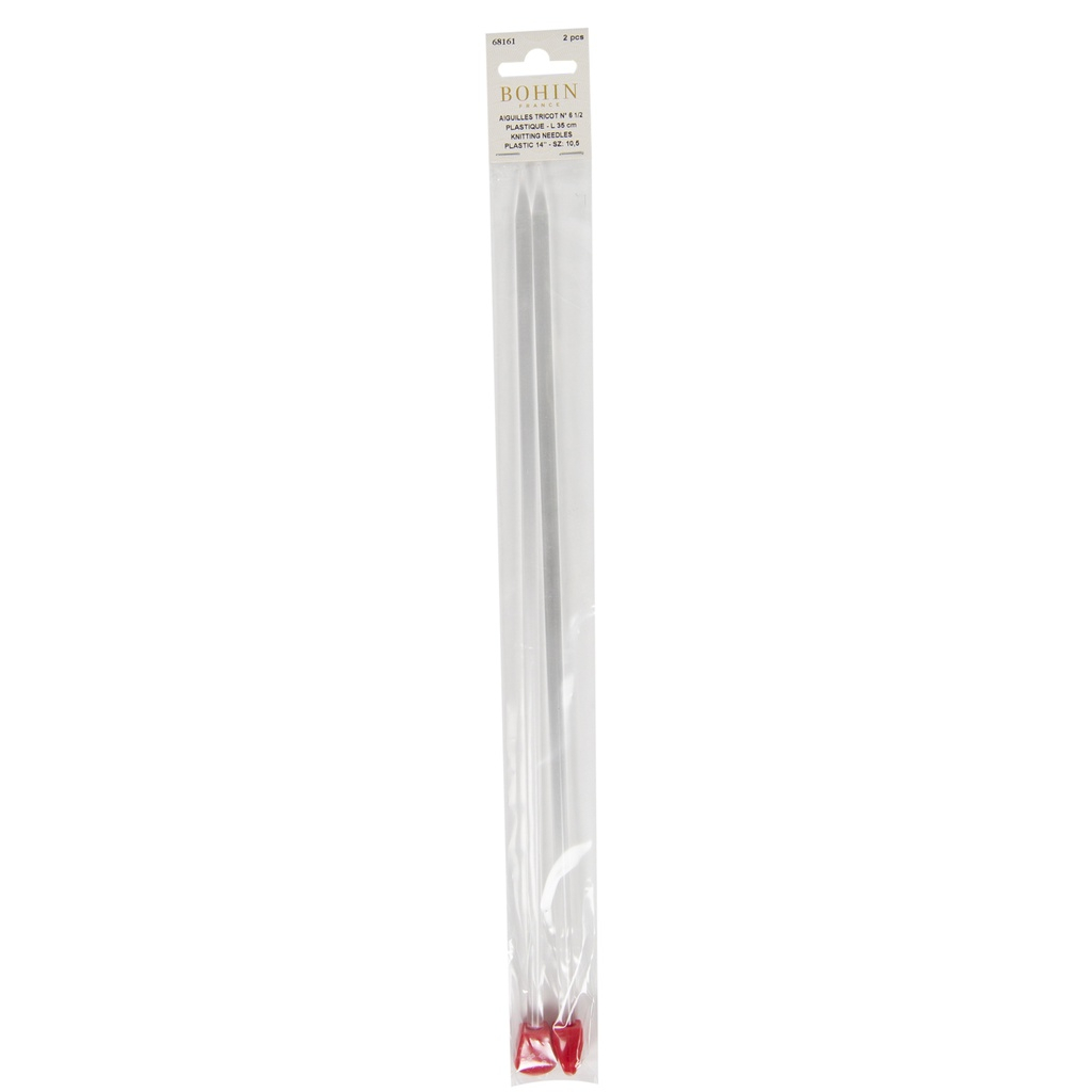 Aiguilles plastique tricot 35 cm