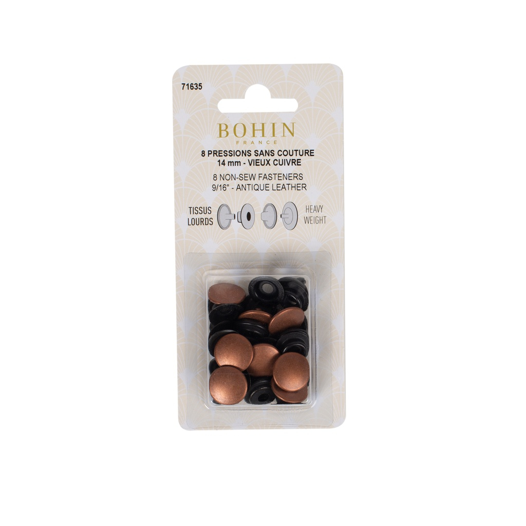 Recharge de boutons pression pour tissus lourds sans couture
