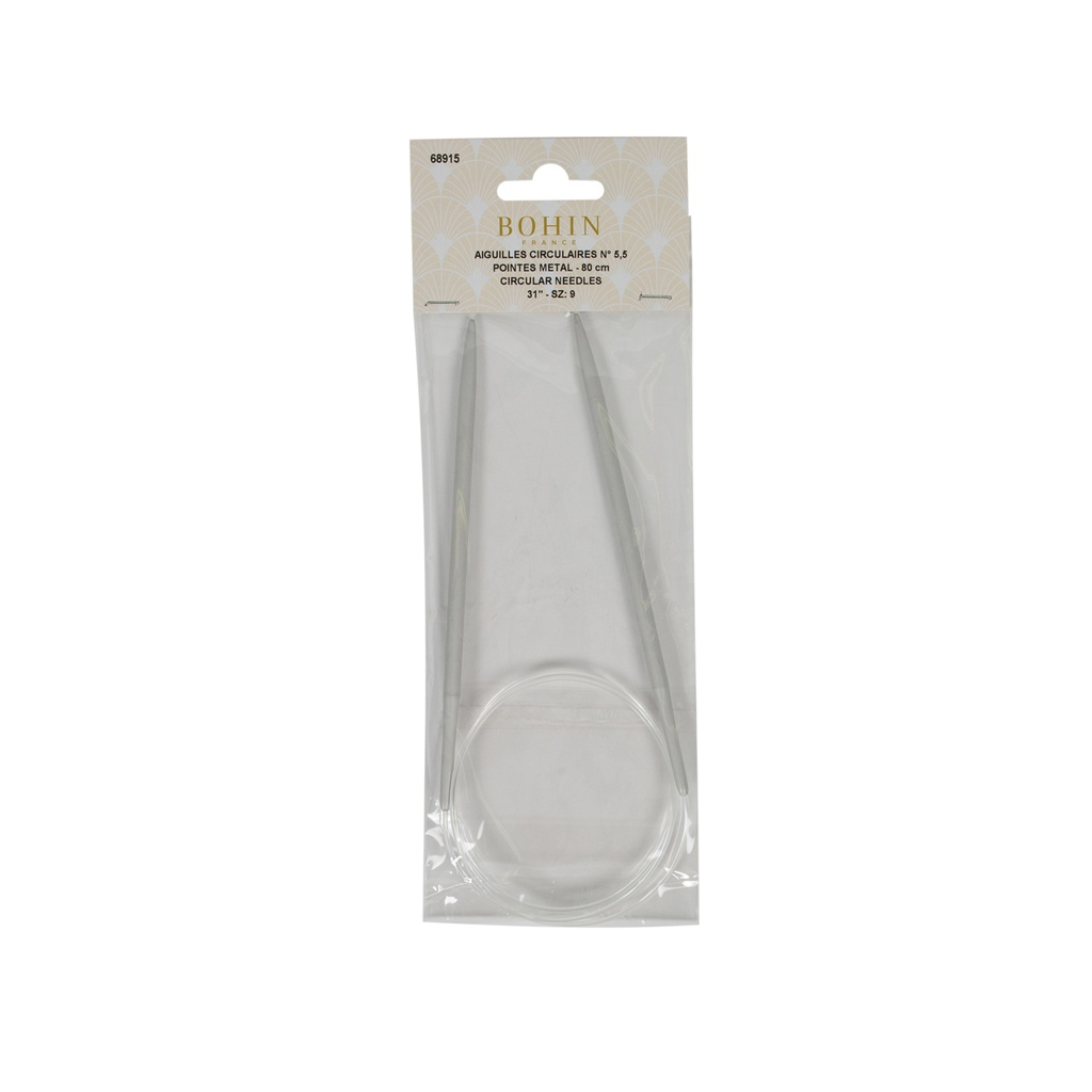 Aiguilles tricot circulaires en aluminium - BCI 80 cm