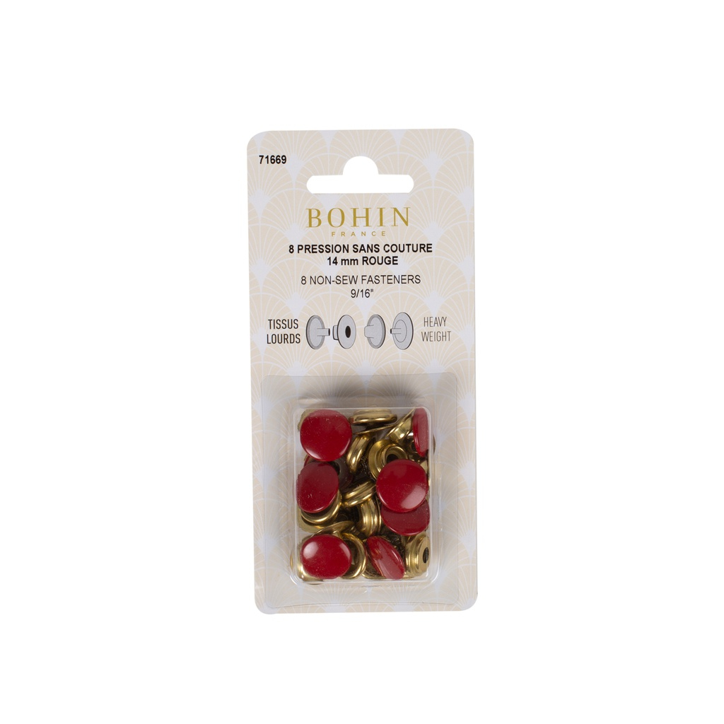 Recharge de boutons pression pour tissus lourds sans couture