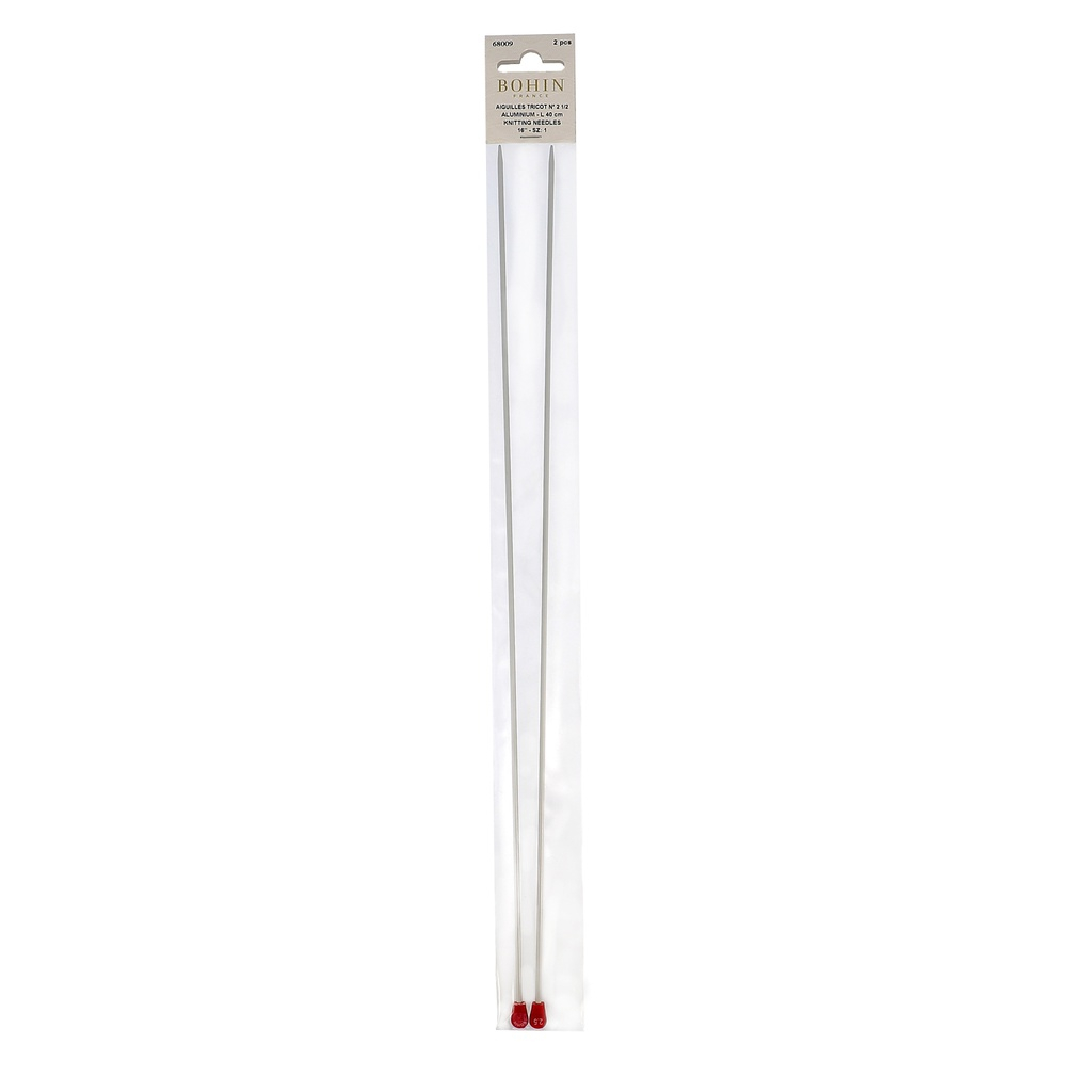 Aiguilles à tricoter en aluminium - BG40 40 cm