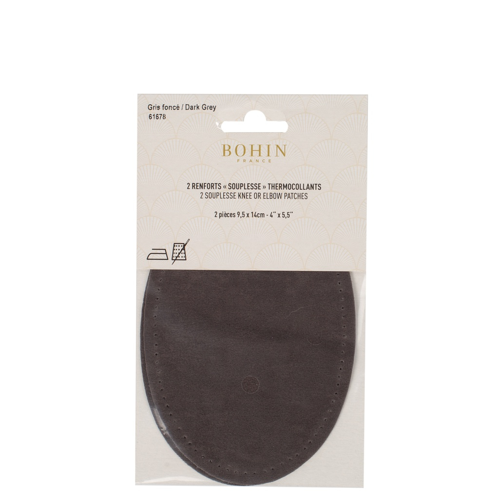 Renforts coudes et genoux imitation daim thermocollants