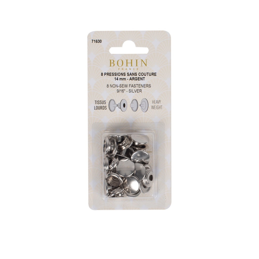 Recharge de boutons pression pour tissus lourds sans couture