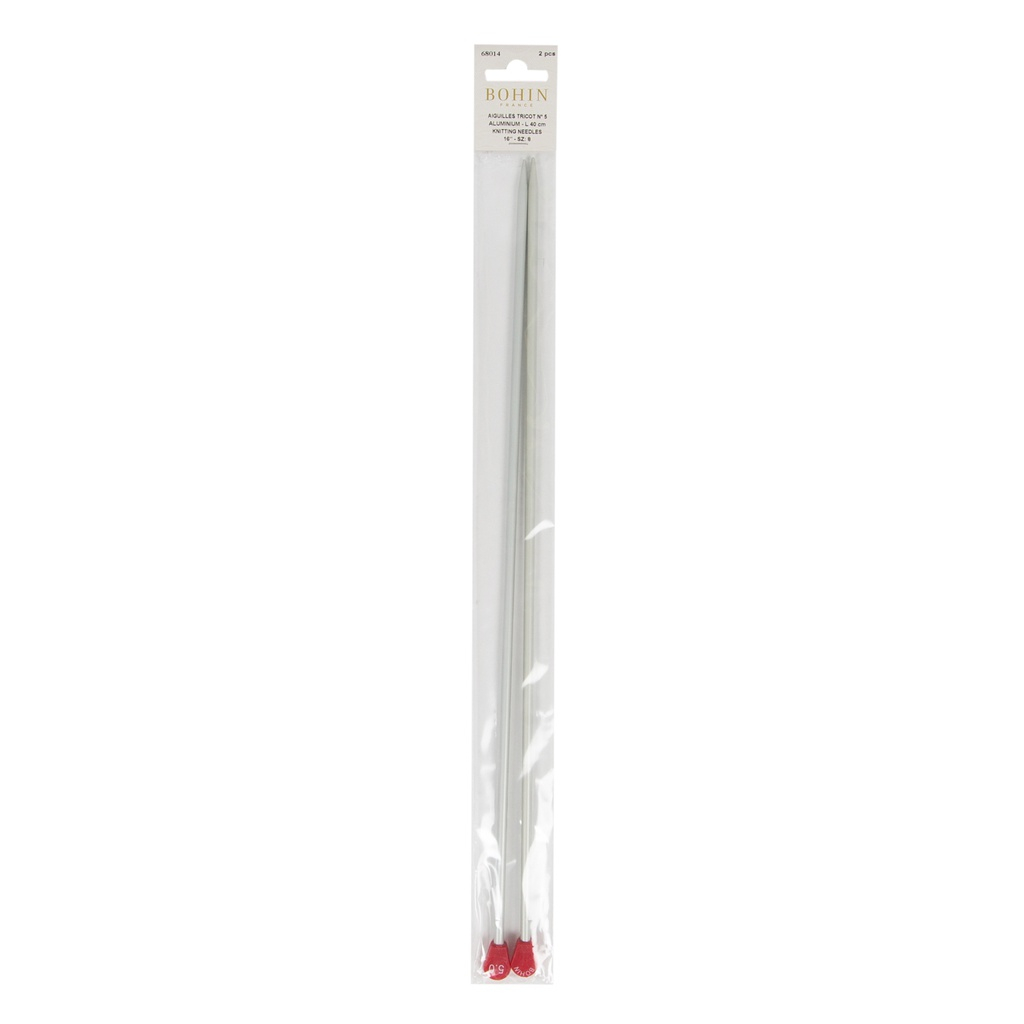 Aiguilles à tricoter en aluminium - BG40 40 cm