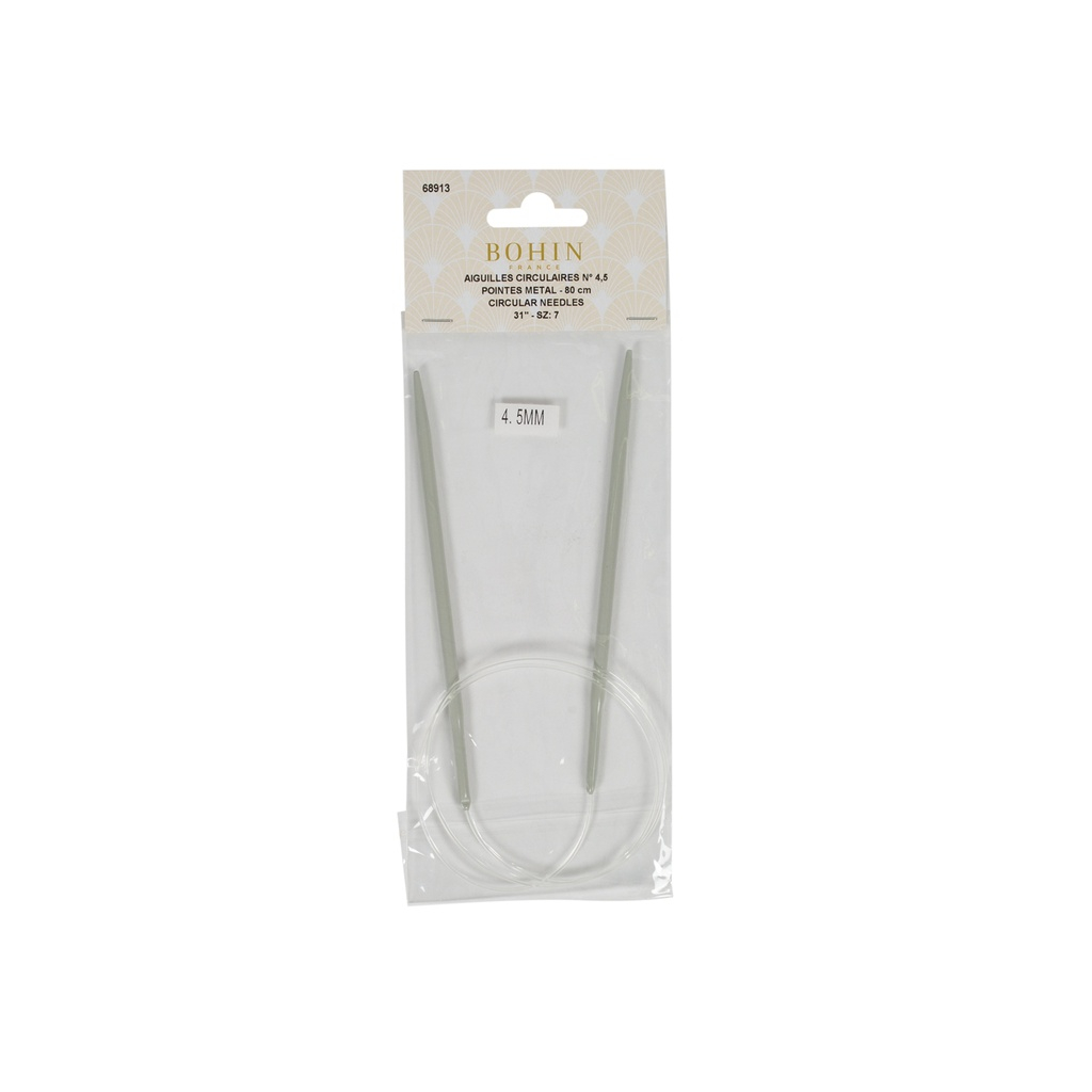 Aiguilles tricot circulaires en aluminium - BCI 80 cm