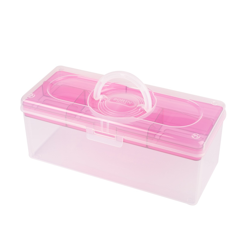 Sewing box including 2 thread racks