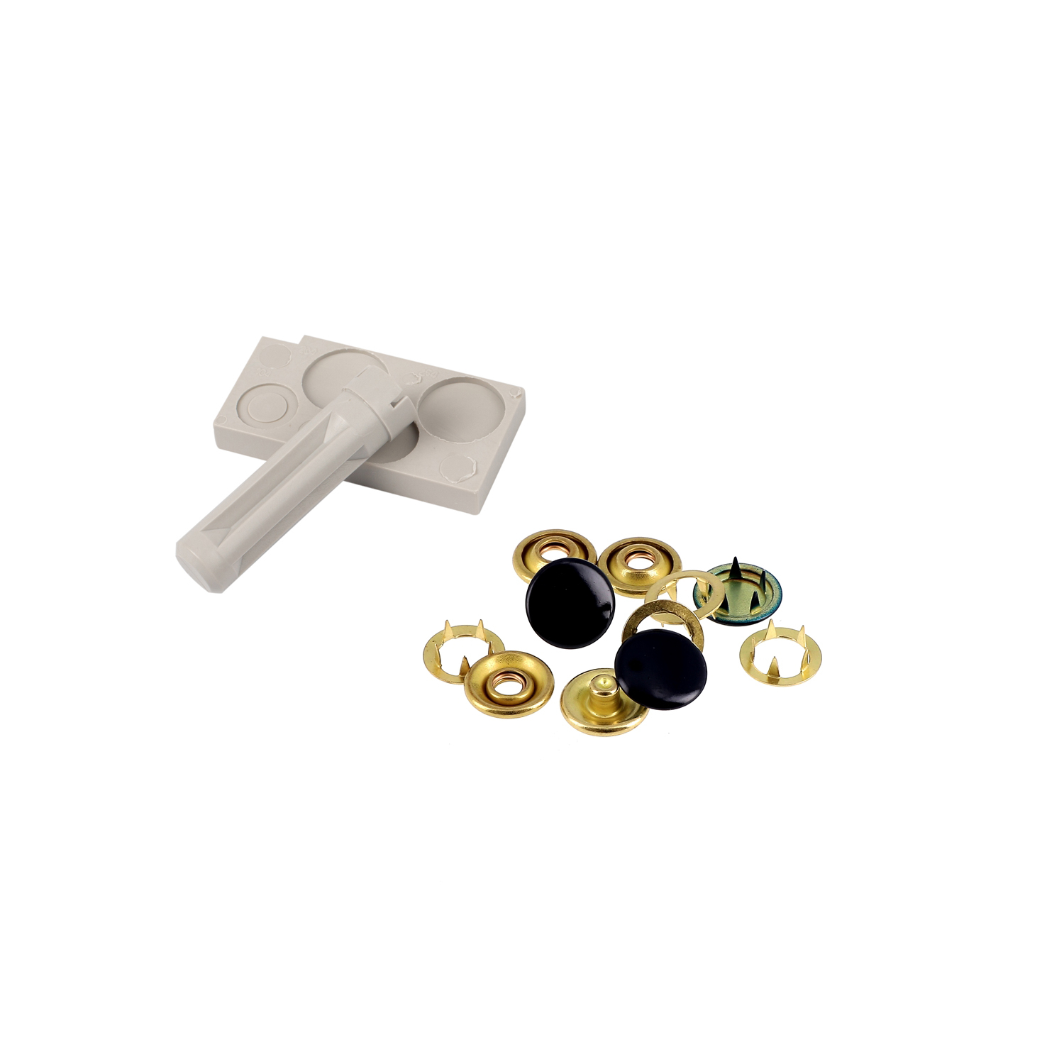 Boutons pression "couleur" pour tissus légers sans couture
