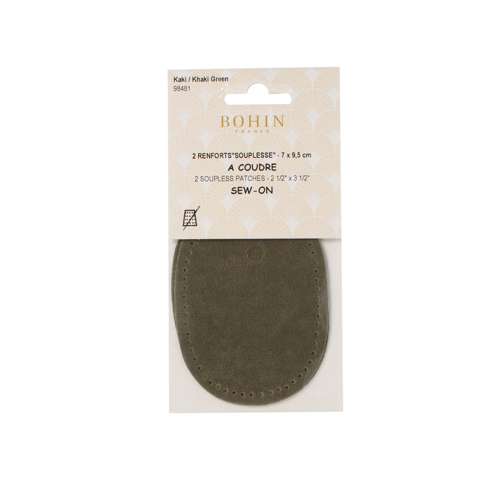 Renforts coudes et genoux imitation daim à coudre