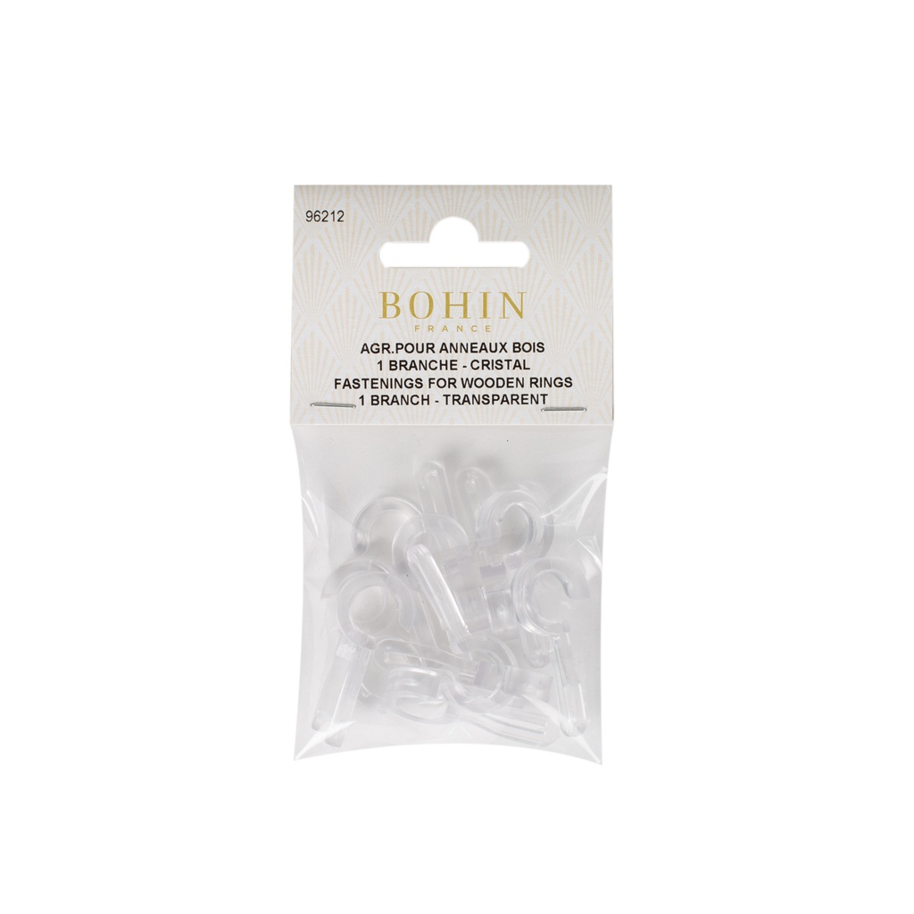 Agrafes plastique anneaux bois