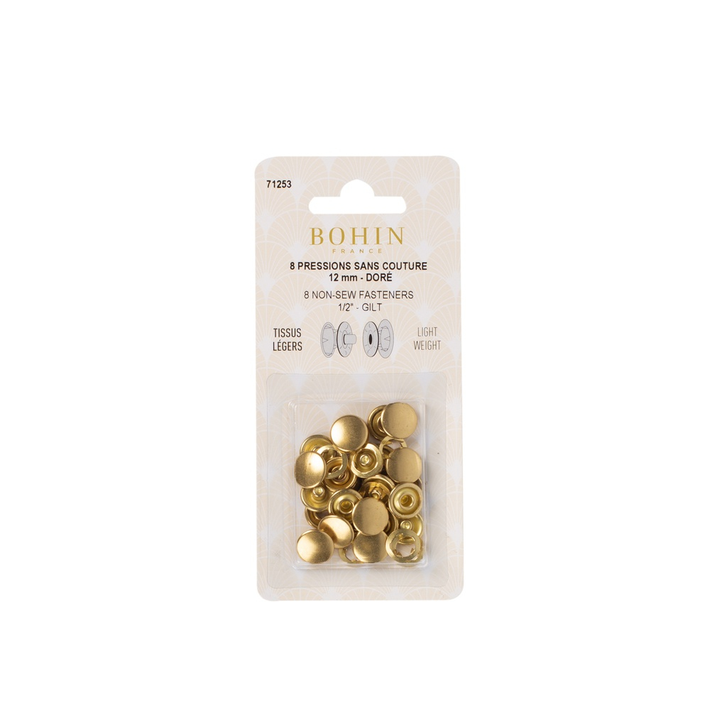 Recharge de boutons pression "métal" pour tissus légers sans couture