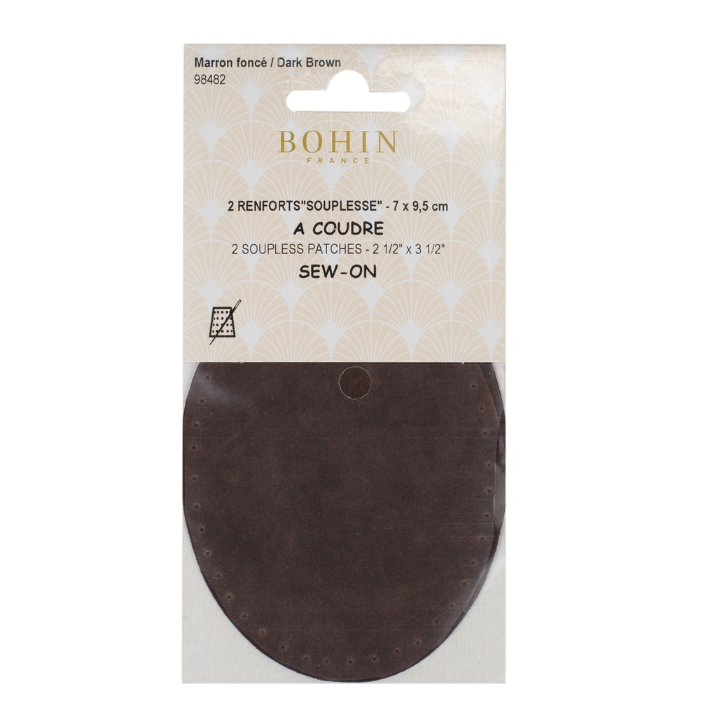 Renforts coudes et genoux imitation daim à coudre