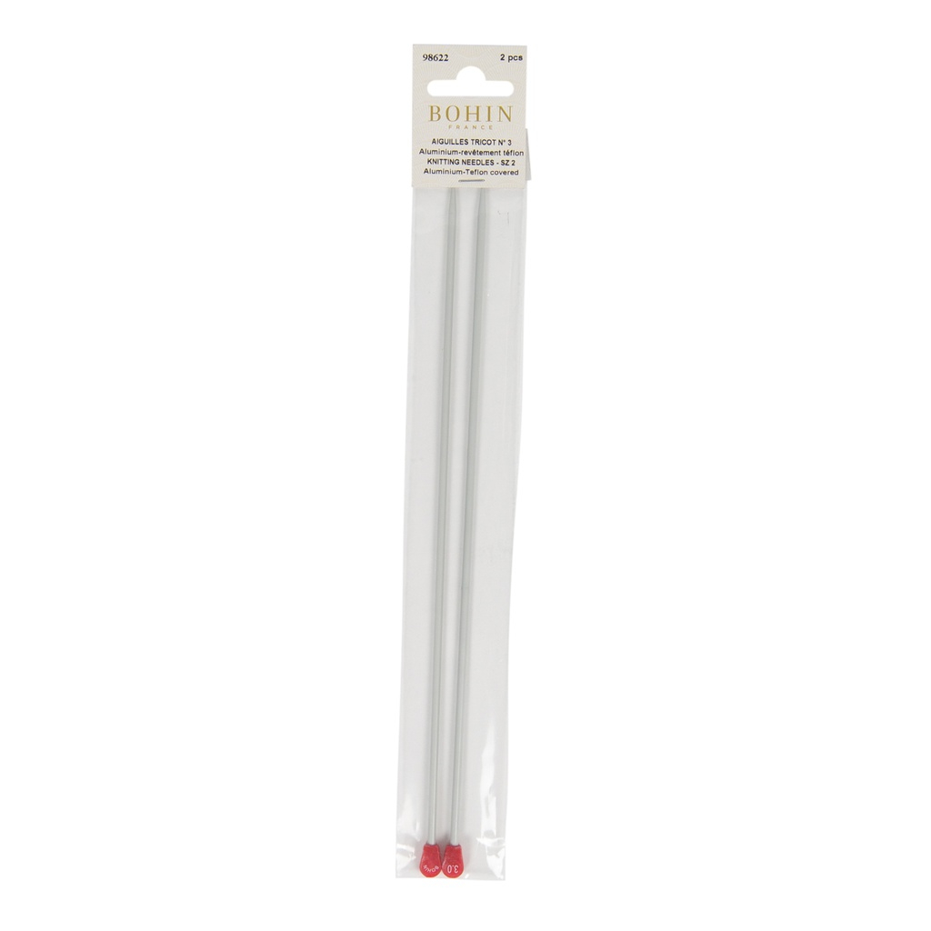 Aiguilles à tricoter en téflon ultra glisse - BG25 25 cm