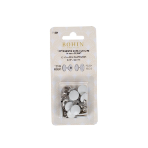 Press studs for seamless medium-weight fabrics