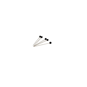 Box of 80 extra fine glass head pins, black - 30 mm - ø 0.60 mm