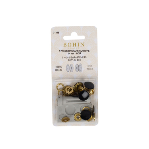 Boutons pression "couleur" pour tissus légers sans couture