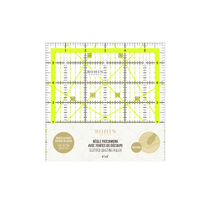 Règle de patchwork avec fentes de découpe - graduation en inches