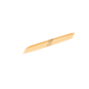 Aiguilles à tricoter doubles pointes en bambou - 20 cm