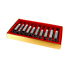 Thimble assortment in wooden case