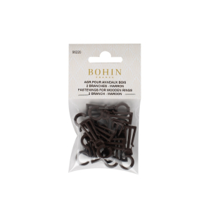 Agrafes plastique anneaux bois