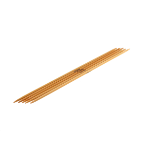 Aiguilles à tricoter doubles pointes en bambou - 20 cm