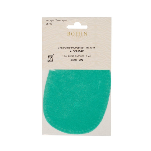 Sew-on colored oval repair patches