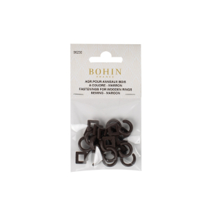 Agrafes plastique anneaux bois