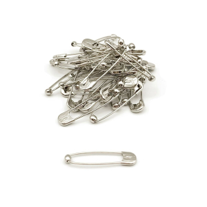 Box of 40 'Olive' safety pins - ball spring - No.  2 - 36 mm - ø 0.90 mm