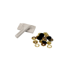 Metallic seamless press studs