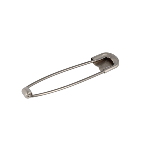 4 stainless steel safety pins or nappy pins - 55 mm - ø 1.10 mm