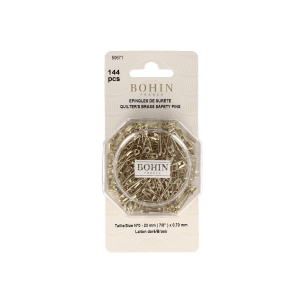 Box of 100 'Nina' safety pins - coiled spring - No.  2 - 32 mm - ø 0.80 mm