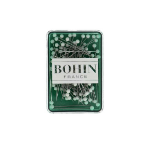 Box of 80 extra fine glass head pins, white - 30 mm - ø 0.60 mm