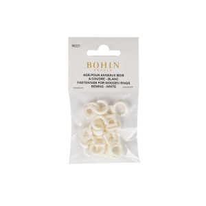 Agrafes plastique anneaux bois