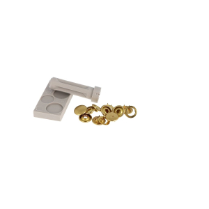 Metallic seamless press studs