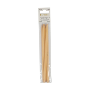 Aiguilles à tricoter doubles pointes en bambou - 20 cm