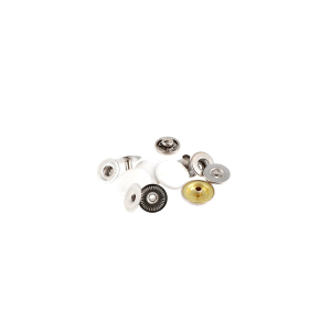 Press studs for seamless medium-weight fabrics