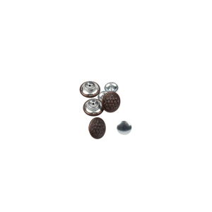 4 bronze-coloured bachelor buttons, 17 mm diameter