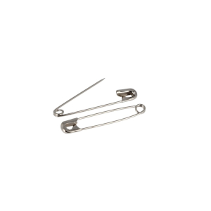 Box of 100 'Nina' safety pins - coiled spring - No.  2 - 32 mm - ø 0.80 mm