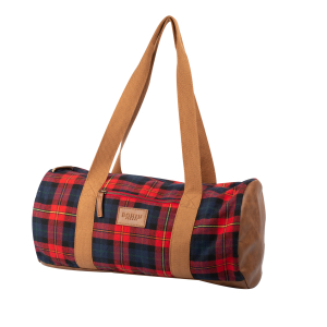 Sac tricot motif tartan