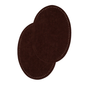 Suede iron on oval repair patches