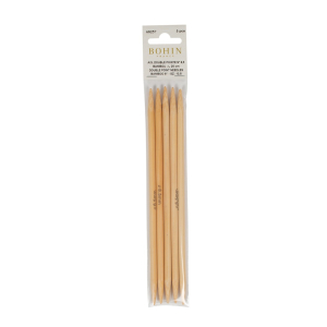 Aiguilles à tricoter doubles pointes en bambou - 20 cm