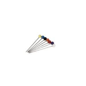 Box of 40 plastic head pins, assortment of colours - 44 mm - ø 0.65 mm