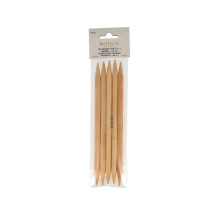 Aiguilles à tricoter doubles pointes en bambou - 20 cm