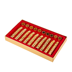 Thimble assortment in suede tray